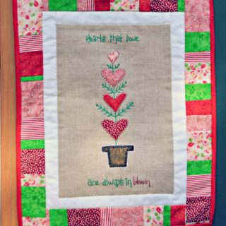 A Love Day mini-quilt  (sent)