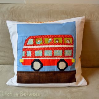 Paper Pieced Bus Cushion and a sewing block